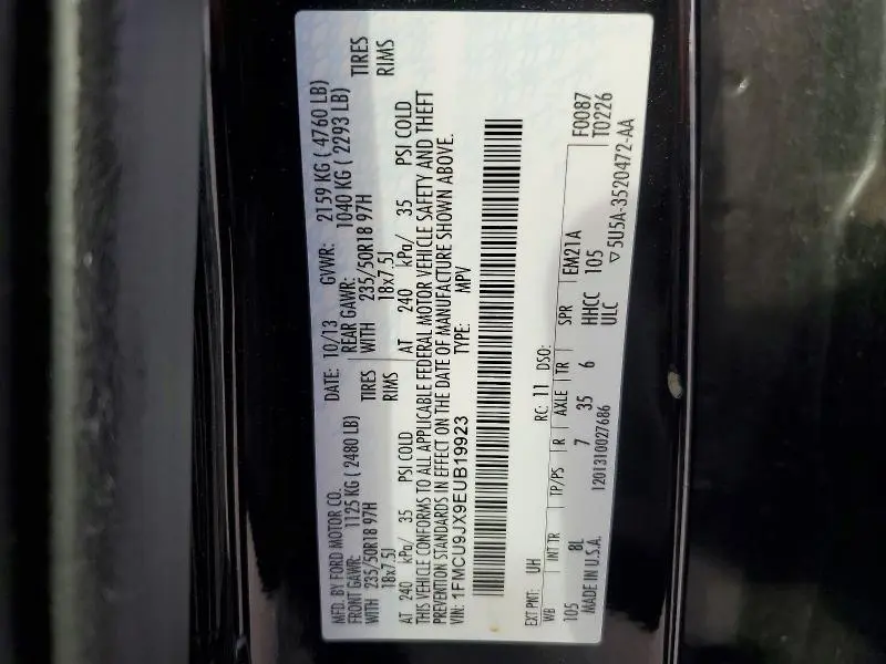 2014 FORD ESCAPE TITANIUM  