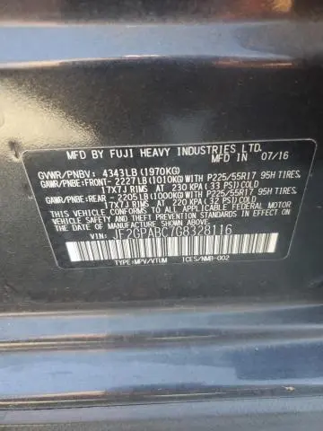 2016 SUBARU CROSSTREK PREMIUM  