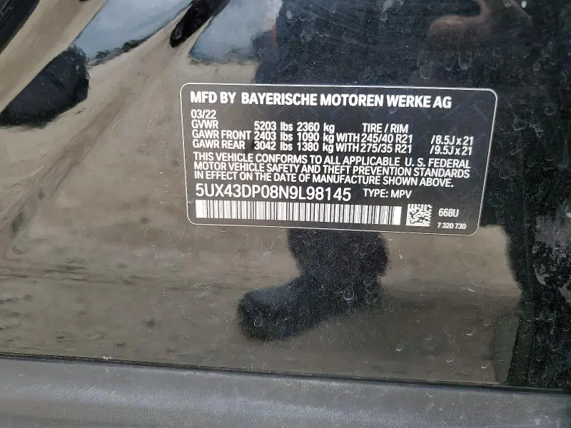 2022 BMW X3 SDRIVE30I  