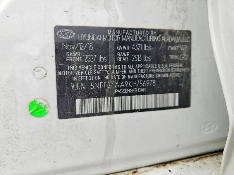 2019 HYUNDAI SONATA ECO TURBO  
