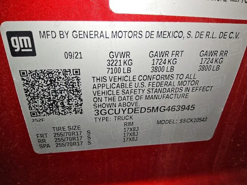 2021 CHEVROLET SILVERADO K1500 LT  