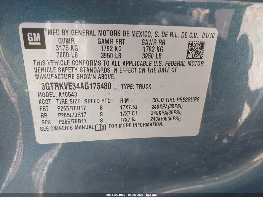 2010 GMC SIERRA 1500 SLE