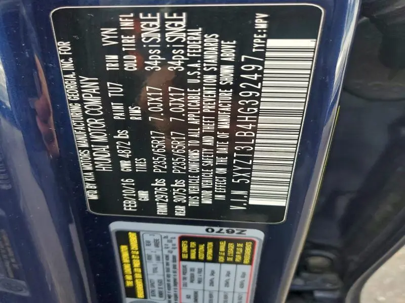 2017 HYUNDAI SANTA FE SPORT   