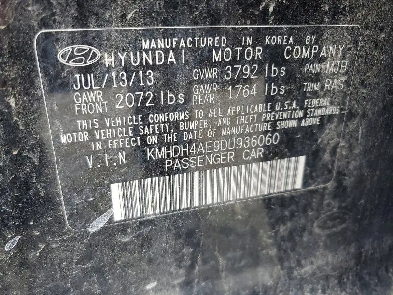 2013 HYUNDAI ELANTRA GLS  