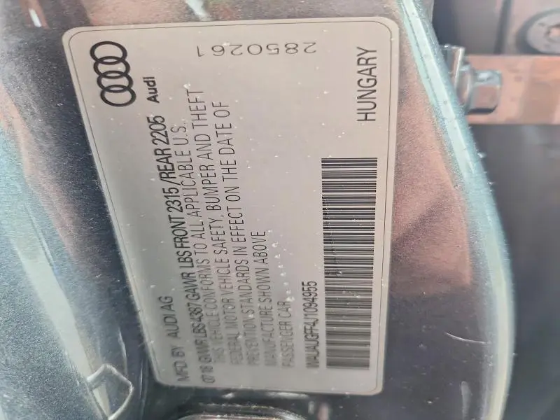 2018 AUDI A3 PREMIUM  