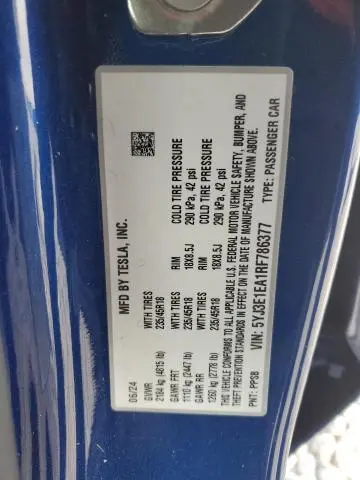 2024 TESLA MODEL 3 