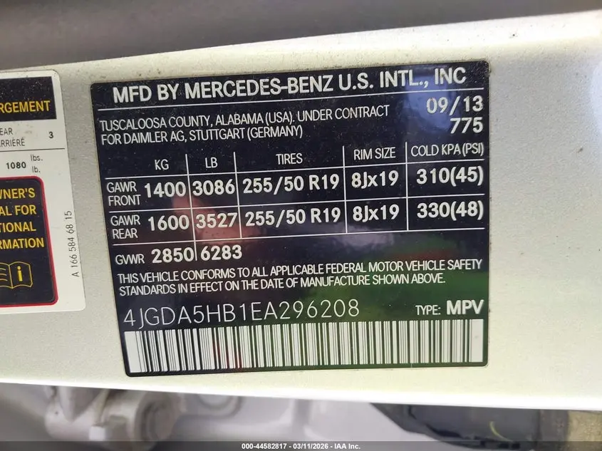 2014 MERCEDES-BENZ ML 350 4MATIC