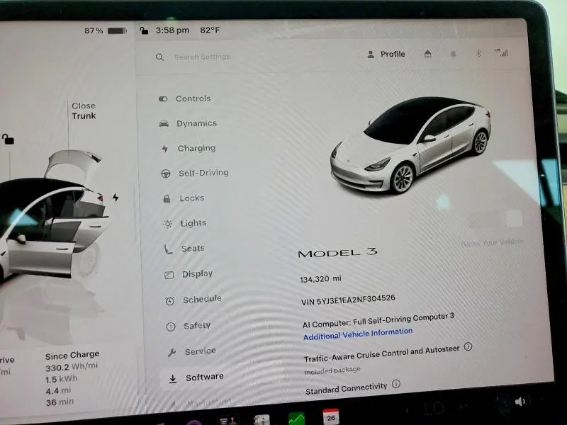 2022 TESLA MODEL 3   