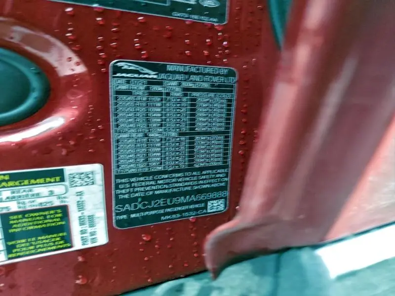 2021 JAGUAR F-PACE S  