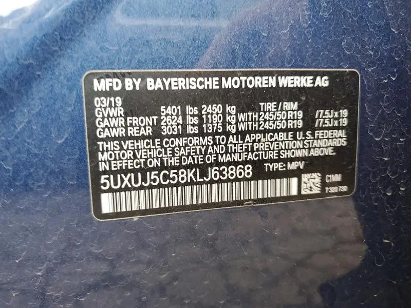 2019 BMW X4 M40I  