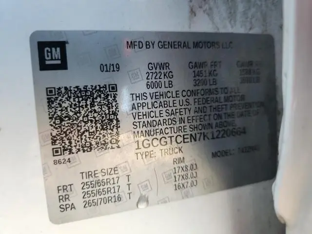 2019 CHEVROLET COLORADO LT  