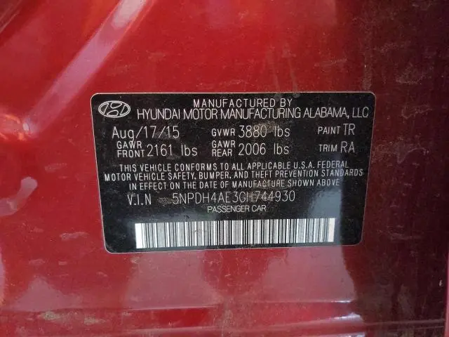 2016 HYUNDAI ELANTRA SE