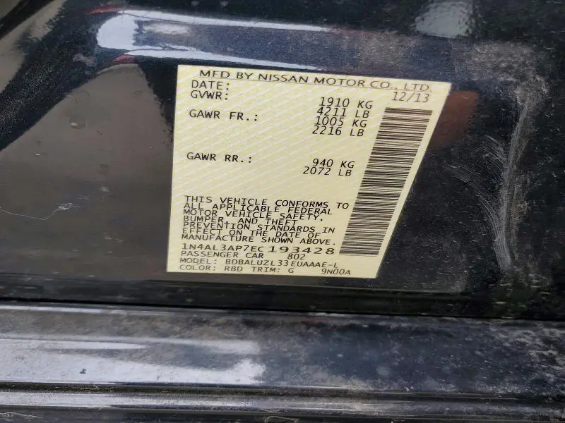 2014 NISSAN ALTIMA