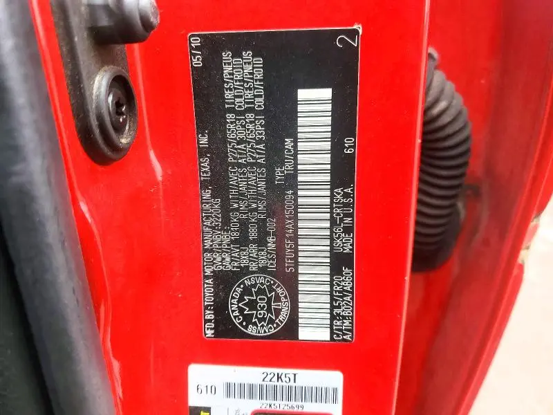 2010 TOYOTA TUNDRA GRADE  