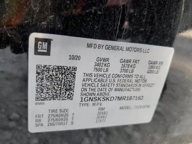 2021 CHEVROLET TAHOE K1500 PREMIER  