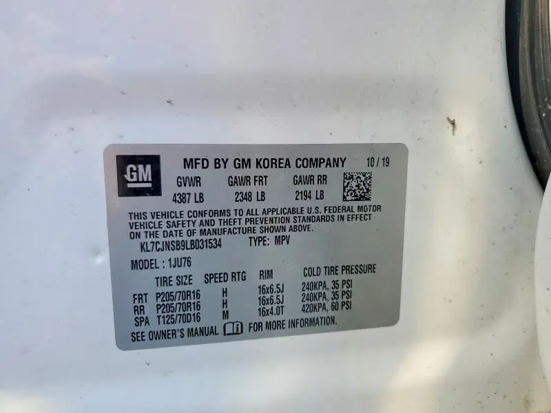 2020 CHEVROLET TRAX LS  