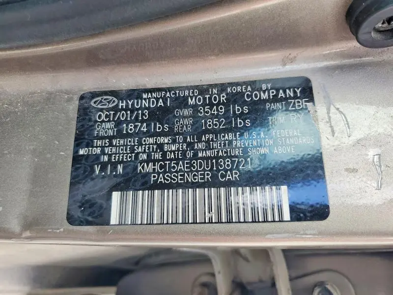 2013 HYUNDAI ACCENT GS  