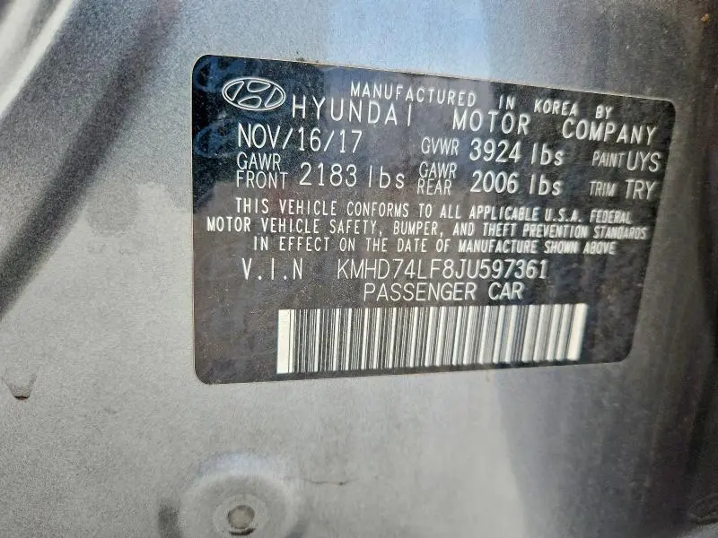 2018 HYUNDAI ELANTRA SE  