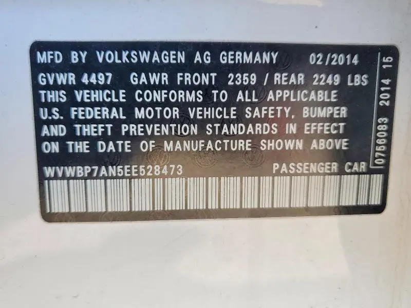 2014 VOLKSWAGEN CC SPORT  