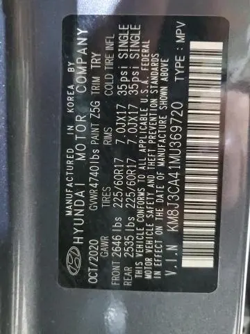 2021 HYUNDAI TUCSON LIMITED  