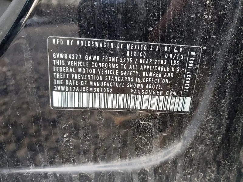 2014 VOLKSWAGEN JETTA SE  