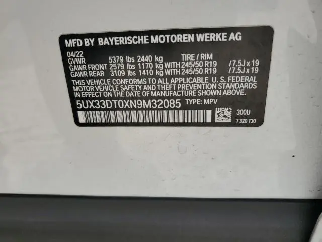 2022 BMW X4 XDRIVE30I  