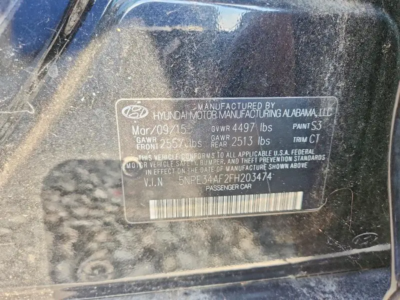 2015 HYUNDAI SONATA SPORT  