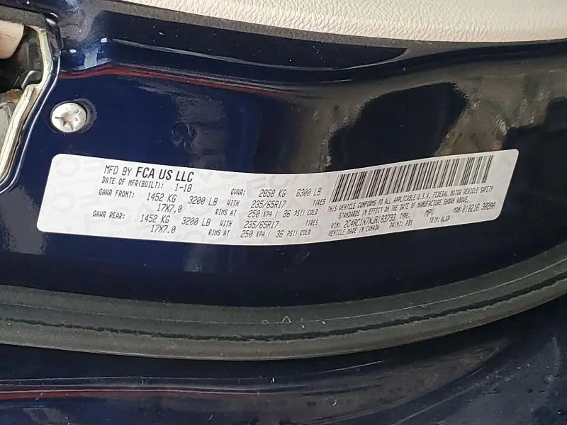 2018 CHRYSLER PACIFICA HYBRID LIMITED  