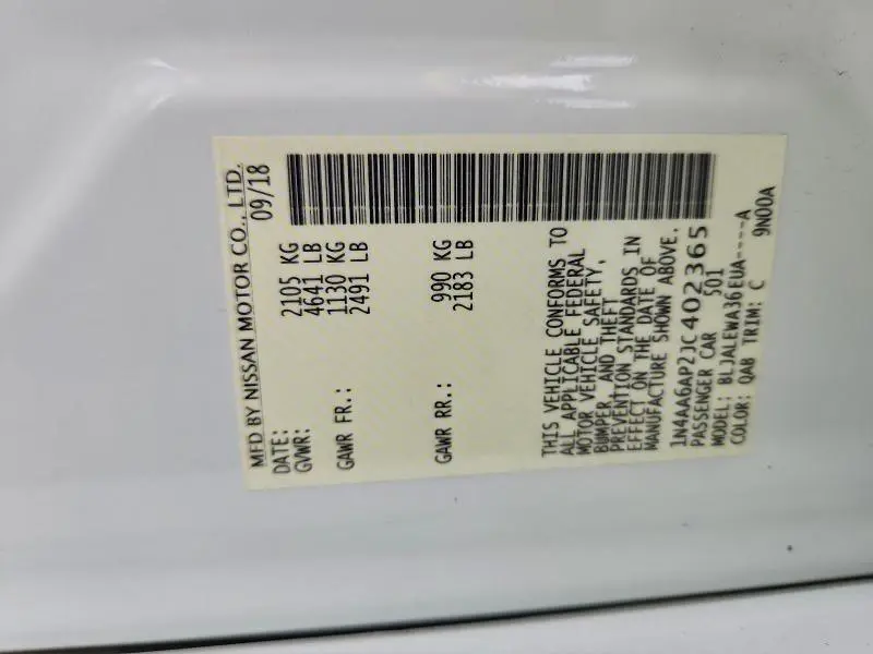 2018 NISSAN MAXIMA 3.5S  