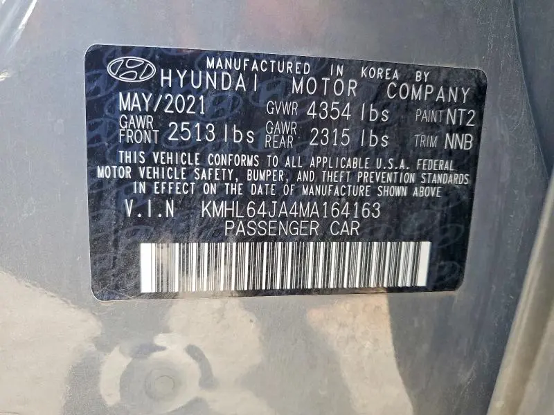 2021 HYUNDAI SONATA   