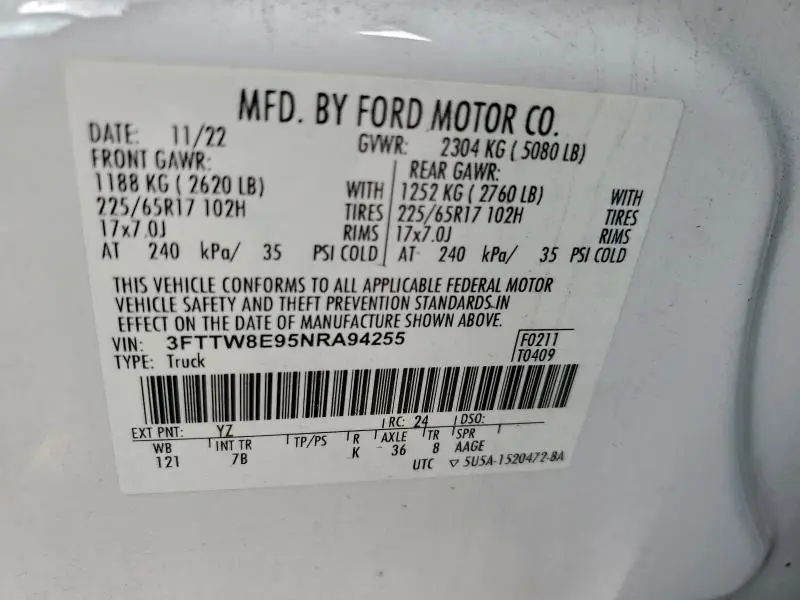 2022 FORD MAVERICK XL  