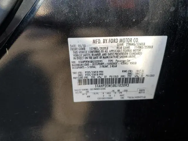 2011 FORD TAURUS SEL  
