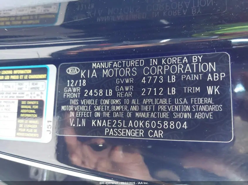 2019 KIA STINGER PREMIUM