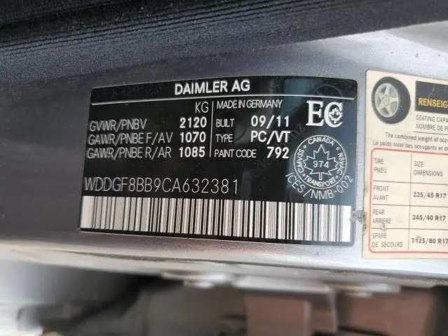 2012 MERCEDES-BENZ C 300 4MATIC  