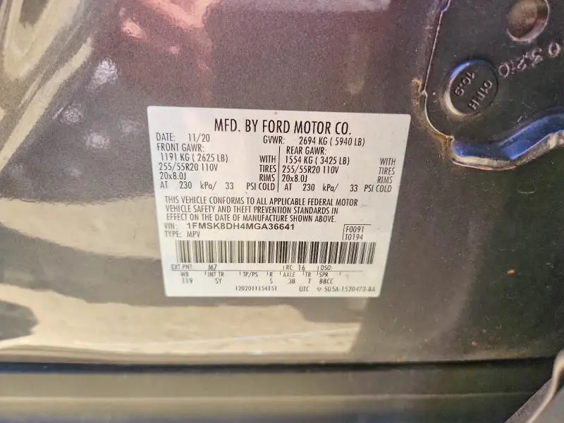 2021 FORD EXPLORER XLT  