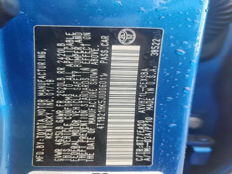 2018 TOYOTA CAMRY HYBRID  