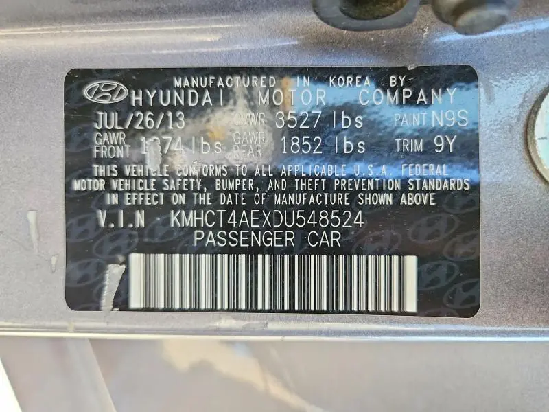 2013 HYUNDAI ACCENT GLS  