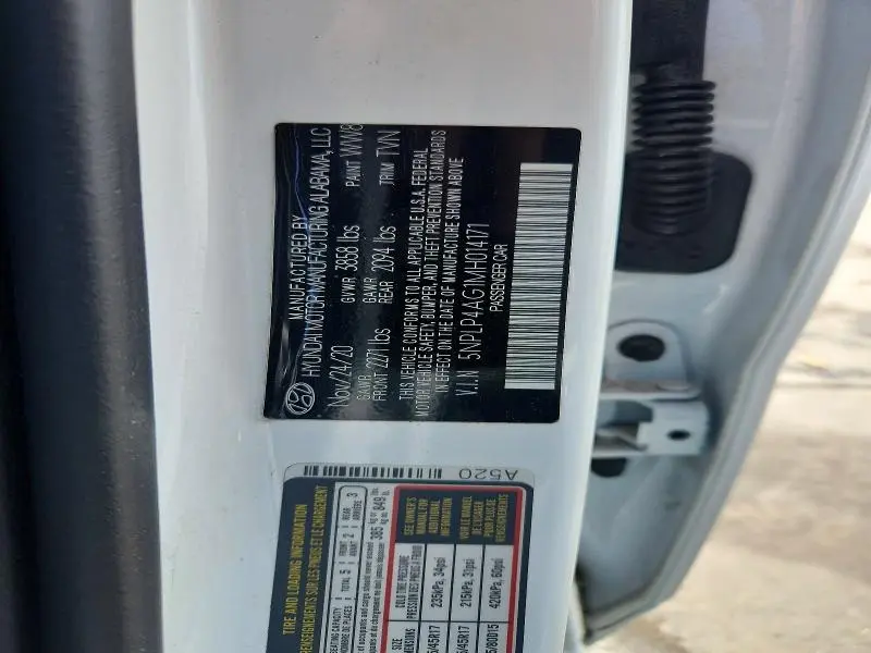 2021 HYUNDAI ELANTRA LIMITED  