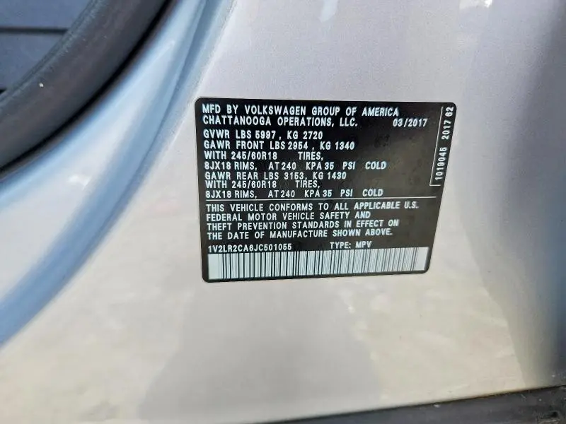 2018 VOLKSWAGEN ATLAS SE  