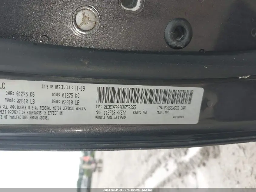 2019 DODGE CHALLENGER SXT