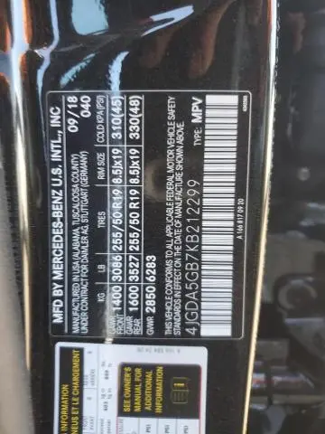 2019 MERCEDES-BENZ GLE 400 4MATIC  