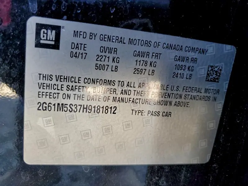 2017 CADILLAC XTS LUXURY  