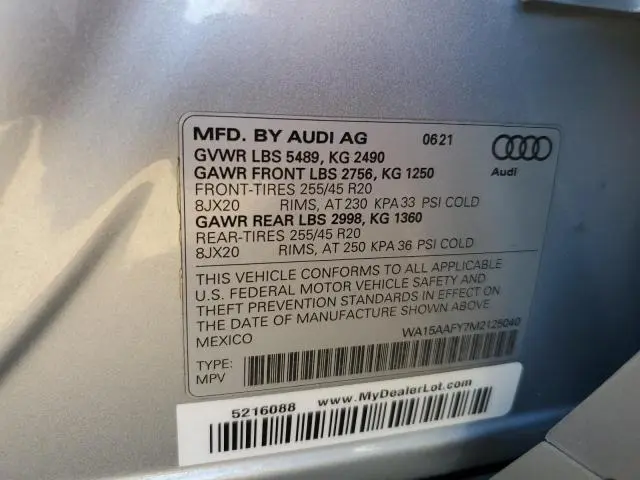 2021 AUDI Q5 SPORTBACK PREMIUM PLUS  