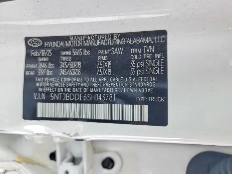 2025 HYUNDAI SANTA CRUZ SEL  