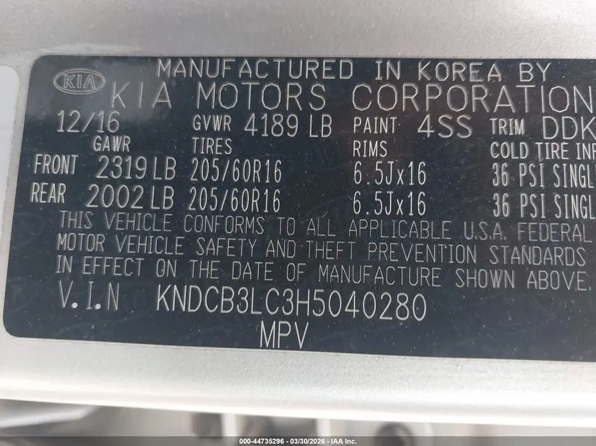 2017 KIA NIRO LX