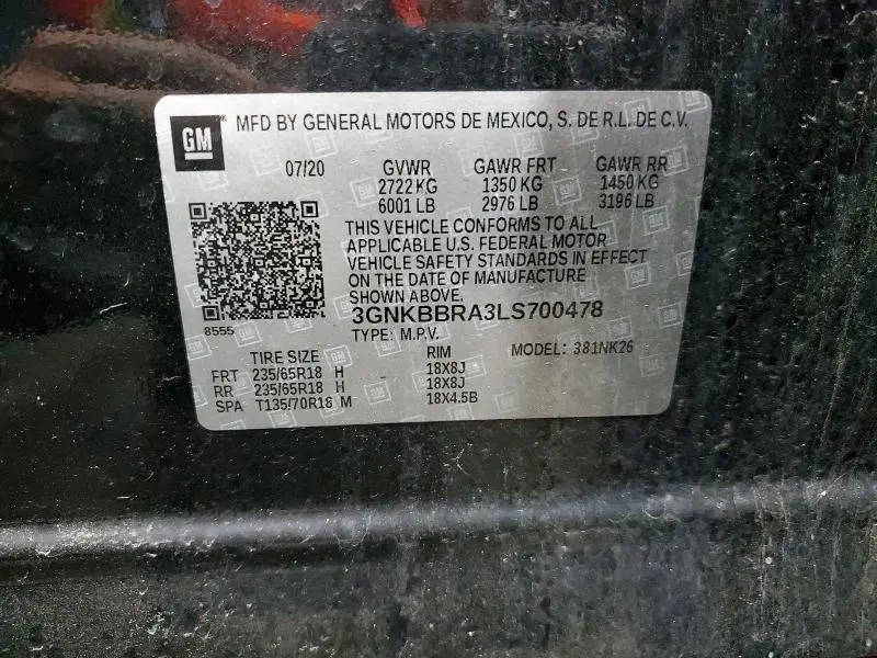 2020 CHEVROLET BLAZER 1LT  