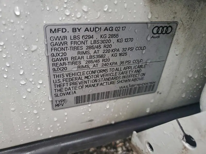 2017 AUDI Q7 PREMIUM PLUS  