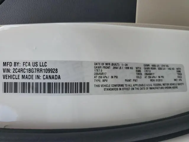 2024 CHRYSLER PACIFICA TOURING L  