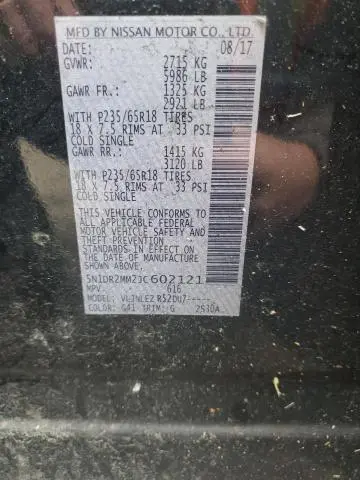 2018 NISSAN PATHFINDER S  