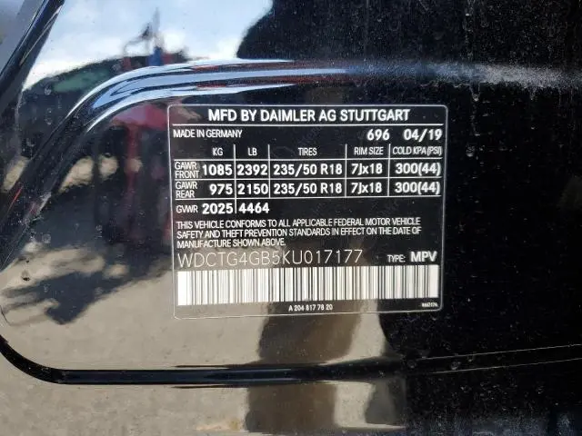 2019 MERCEDES-BENZ GLA 250 4MATIC  
